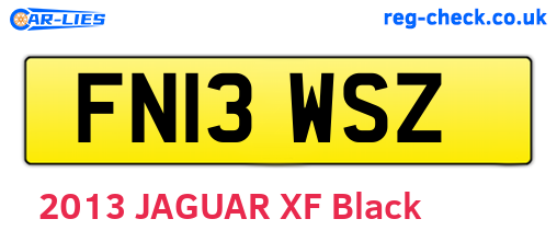 FN13WSZ are the vehicle registration plates.