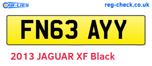 FN63AYY are the vehicle registration plates.