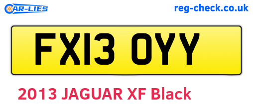 FX13OYY are the vehicle registration plates.