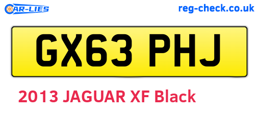 GX63PHJ are the vehicle registration plates.