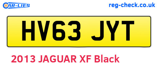 HV63JYT are the vehicle registration plates.