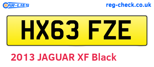 HX63FZE are the vehicle registration plates.