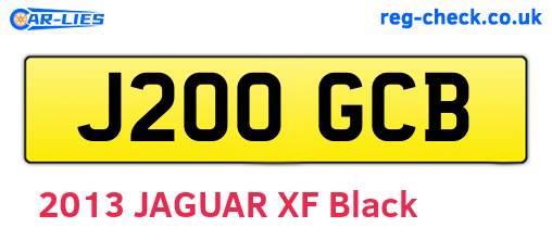 J200GCB are the vehicle registration plates.