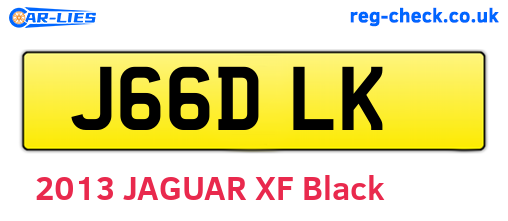 J66DLK are the vehicle registration plates.