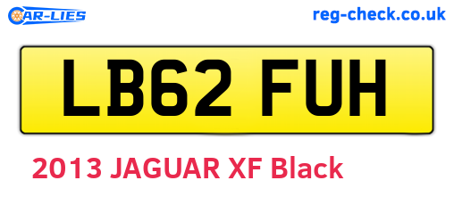 LB62FUH are the vehicle registration plates.