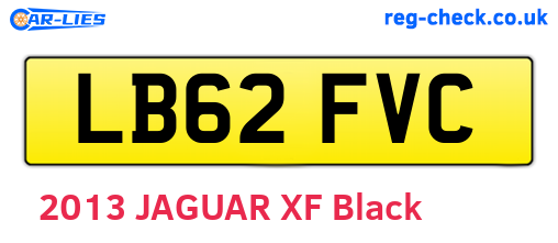 LB62FVC are the vehicle registration plates.