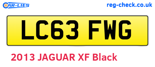 LC63FWG are the vehicle registration plates.