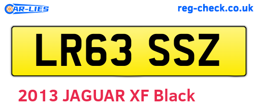 LR63SSZ are the vehicle registration plates.
