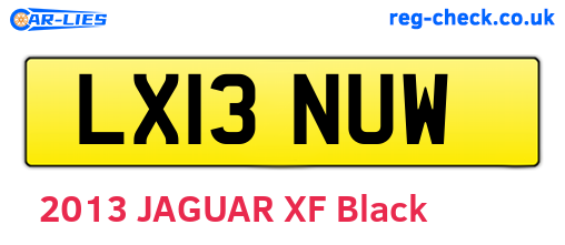 LX13NUW are the vehicle registration plates.