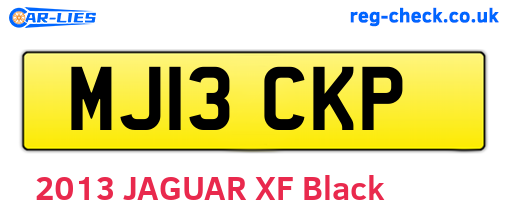 MJ13CKP are the vehicle registration plates.