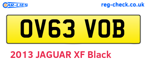 OV63VOB are the vehicle registration plates.