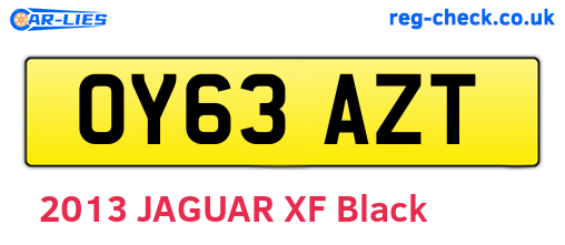 OY63AZT are the vehicle registration plates.