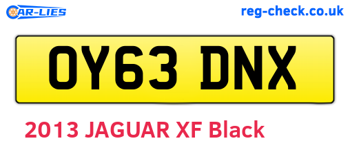 OY63DNX are the vehicle registration plates.