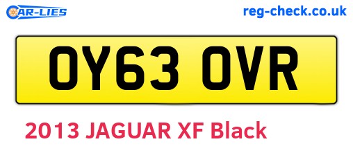 OY63OVR are the vehicle registration plates.