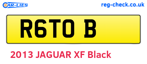 R6TOB are the vehicle registration plates.