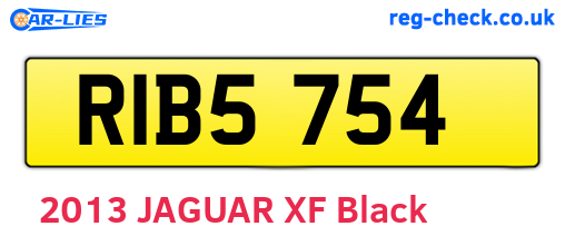 RIB5754 are the vehicle registration plates.