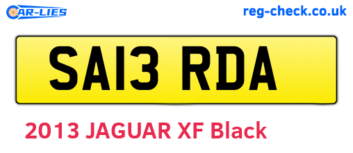 SA13RDA are the vehicle registration plates.