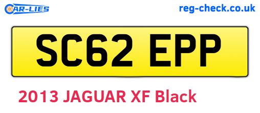 SC62EPP are the vehicle registration plates.