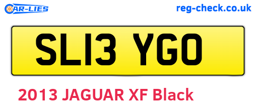 SL13YGO are the vehicle registration plates.