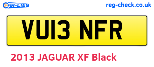 VU13NFR are the vehicle registration plates.