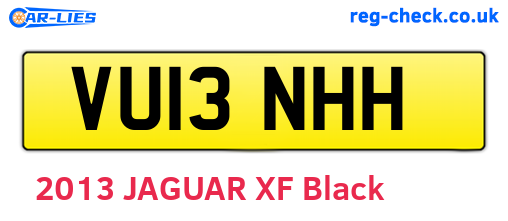VU13NHH are the vehicle registration plates.
