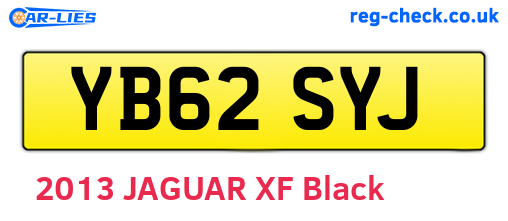 YB62SYJ are the vehicle registration plates.