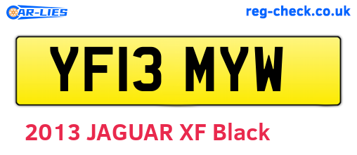 YF13MYW are the vehicle registration plates.