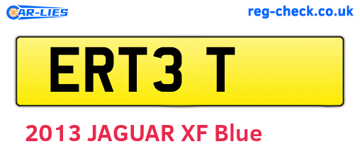 ERT3T are the vehicle registration plates.