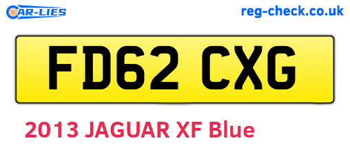 FD62CXG are the vehicle registration plates.