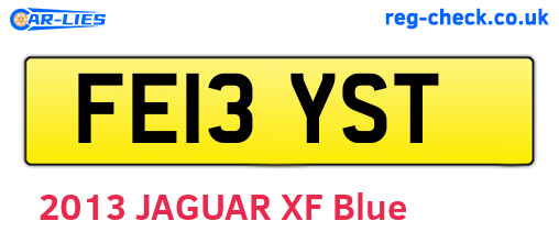 FE13YST are the vehicle registration plates.