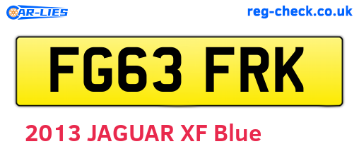 FG63FRK are the vehicle registration plates.