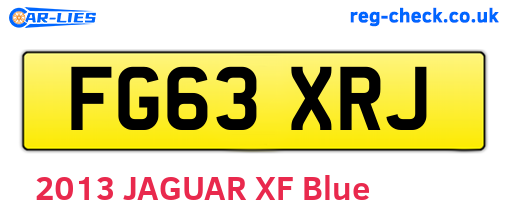 FG63XRJ are the vehicle registration plates.