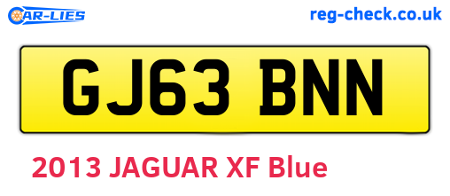 GJ63BNN are the vehicle registration plates.