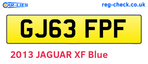 GJ63FPF are the vehicle registration plates.
