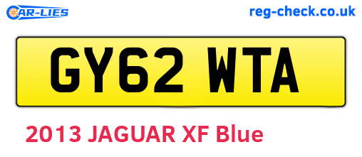GY62WTA are the vehicle registration plates.
