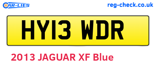 HY13WDR are the vehicle registration plates.