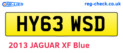 HY63WSD are the vehicle registration plates.