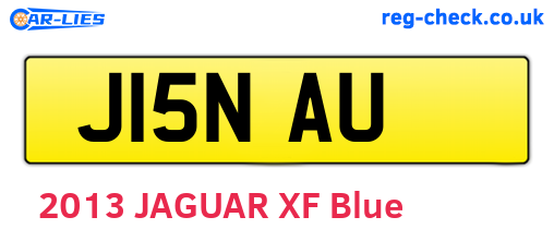 J15NAU are the vehicle registration plates.