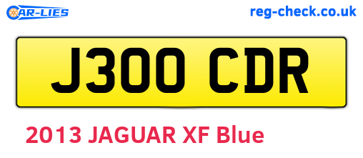 J300CDR are the vehicle registration plates.