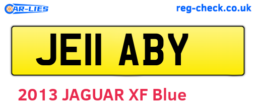 JE11ABY are the vehicle registration plates.