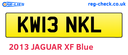 KW13NKL are the vehicle registration plates.