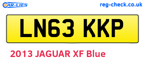 LN63KKP are the vehicle registration plates.