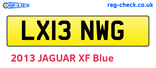 LX13NWG are the vehicle registration plates.