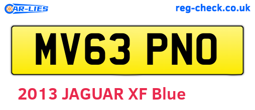 MV63PNO are the vehicle registration plates.