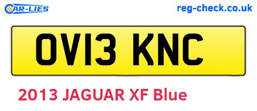 OV13KNC are the vehicle registration plates.