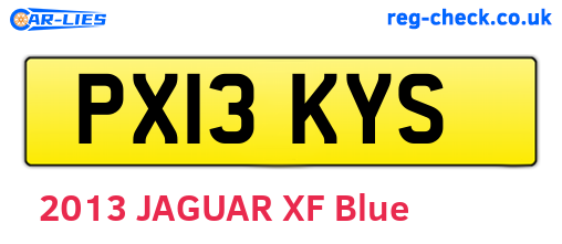 PX13KYS are the vehicle registration plates.