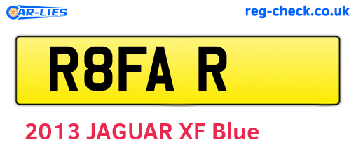R8FAR are the vehicle registration plates.