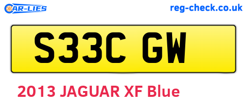S33CGW are the vehicle registration plates.