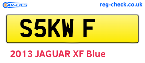 S5KWF are the vehicle registration plates.