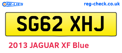 SG62XHJ are the vehicle registration plates.